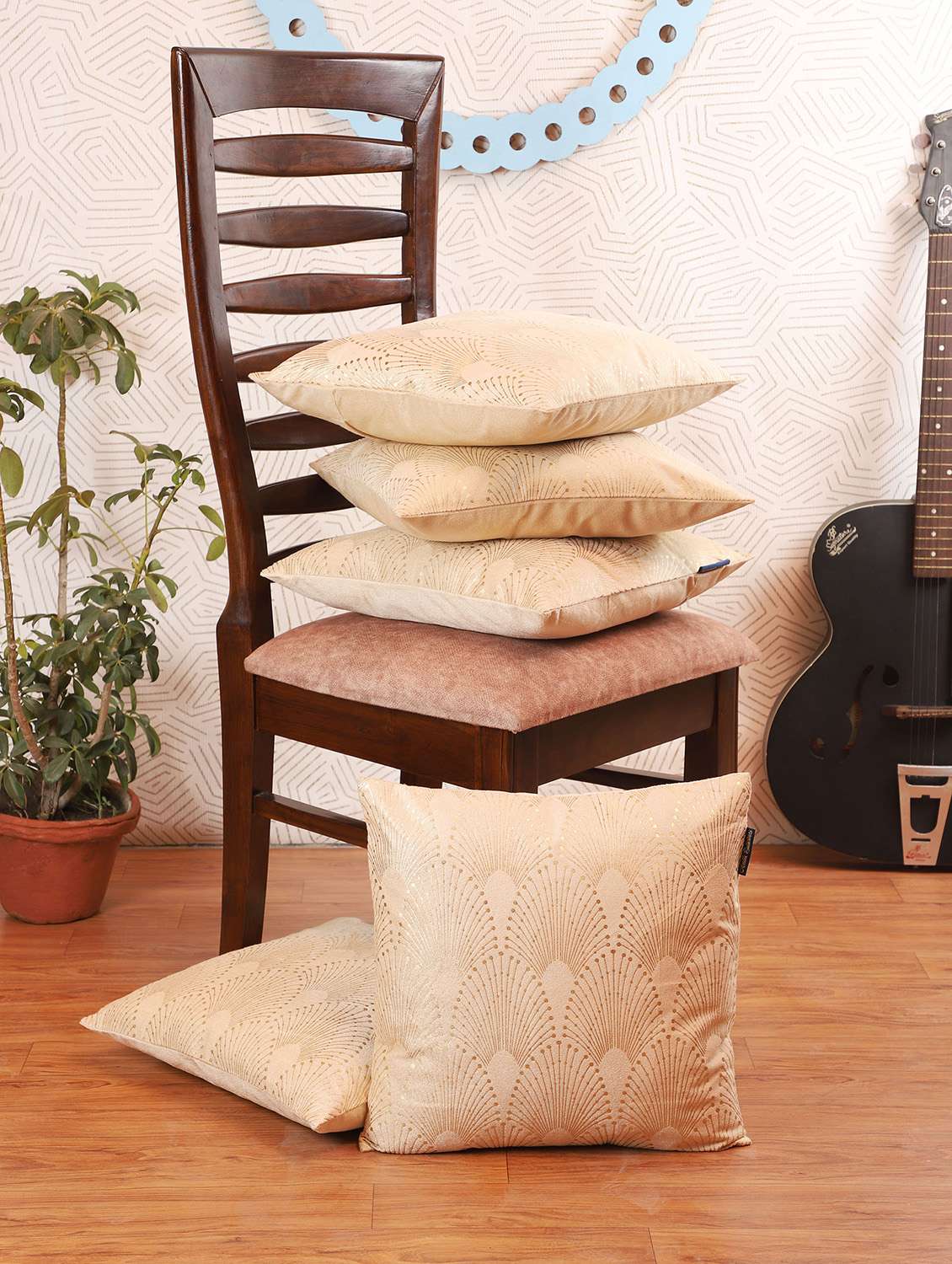  gold foil printed cushion cover