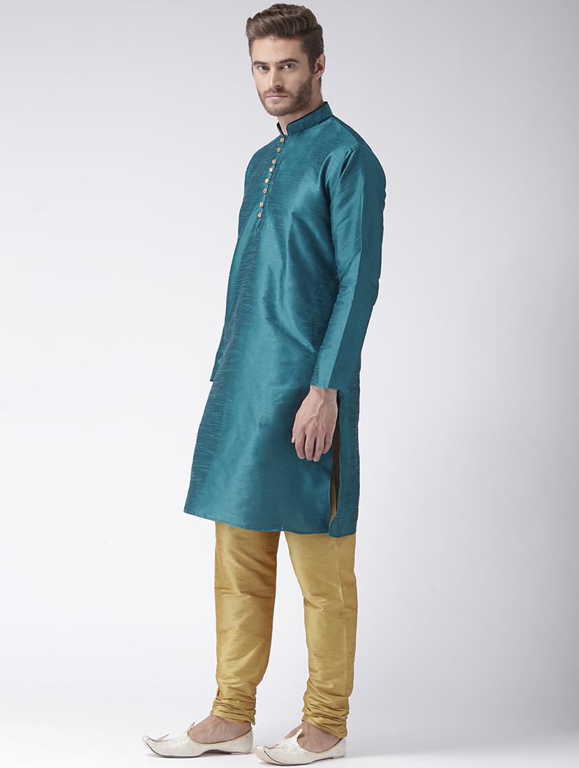 men solid kurta churidar ethnic wear set - 17357011 -  Standard Image - 1