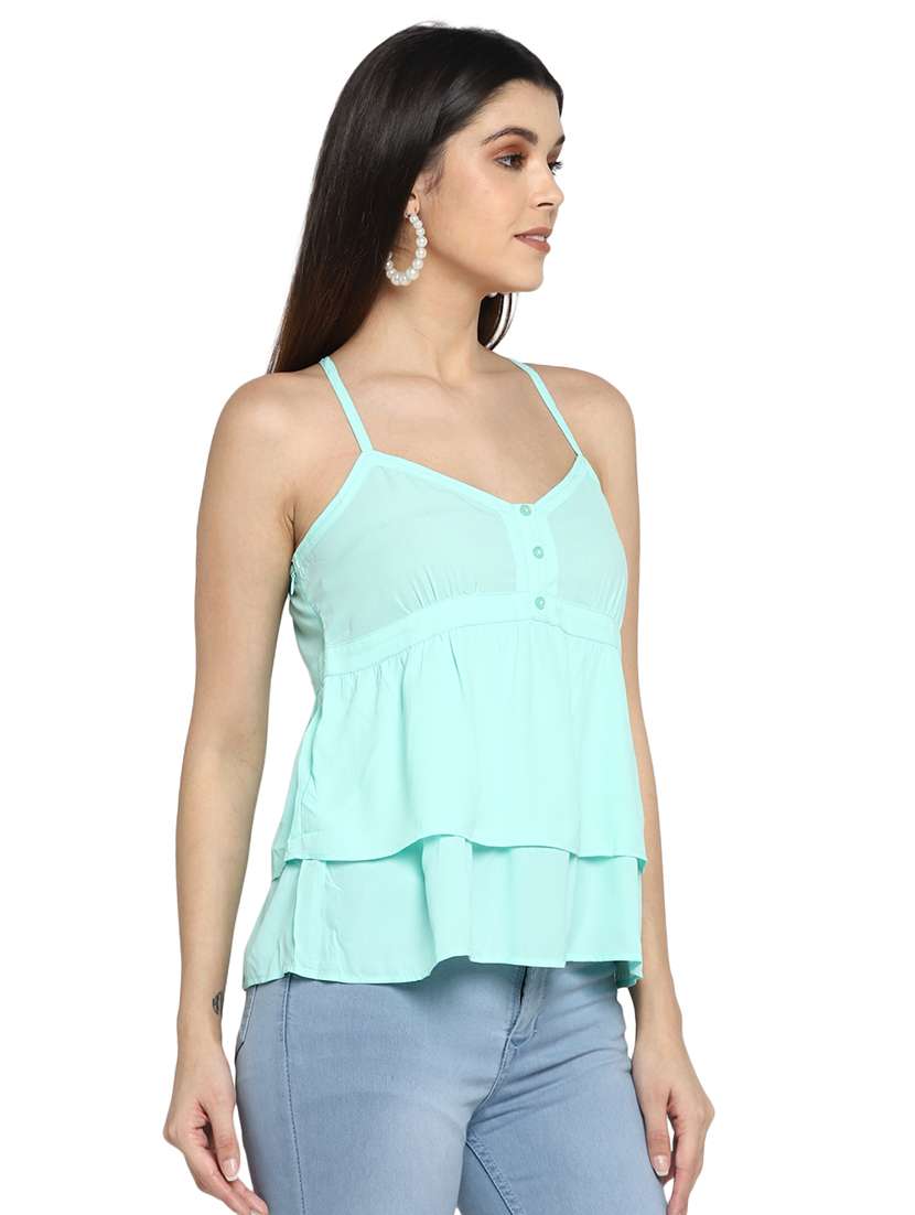 women's layered shoulder strap top - 17358168 - Standard Image - 1