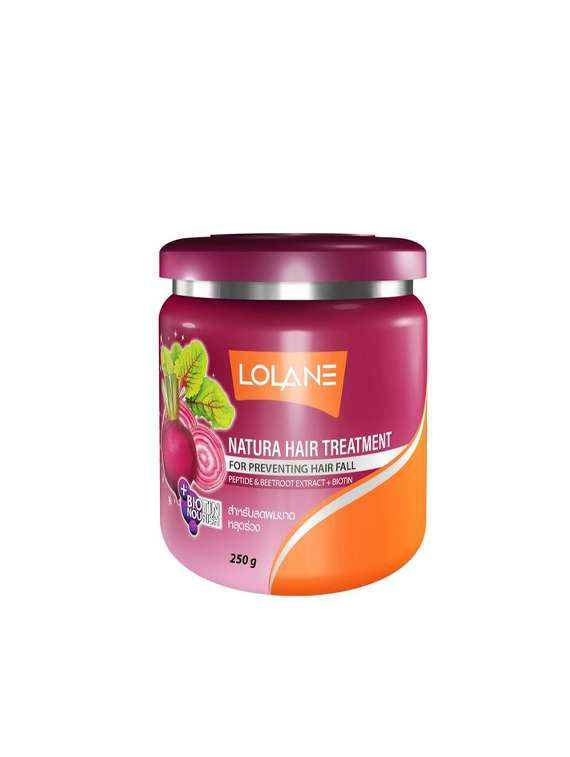 "lolane natura hair treatment for preventing hair fall from damaged hair +beetroot extracts 250g