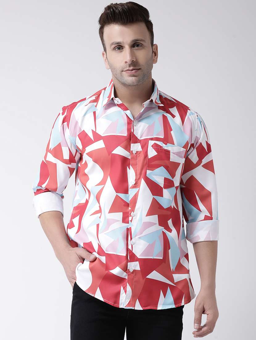mens printed casual shirt