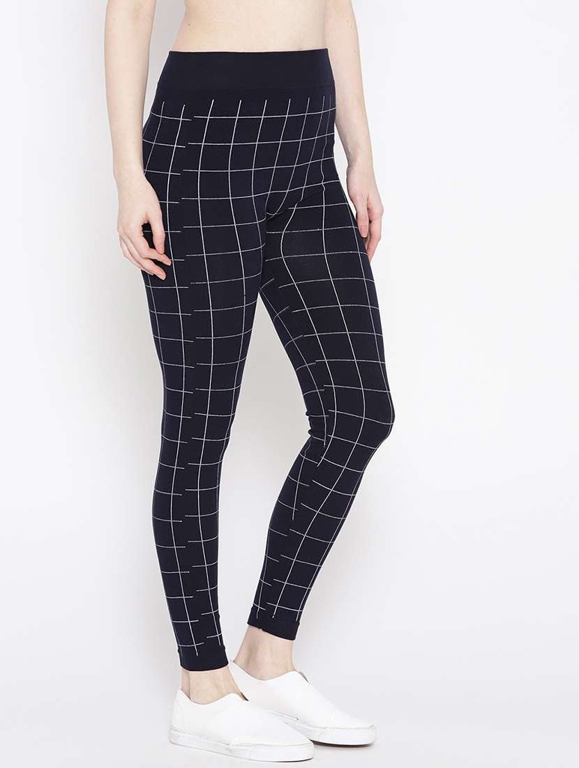 high rise checkered jegging - 17359375 - Standard Image - 1