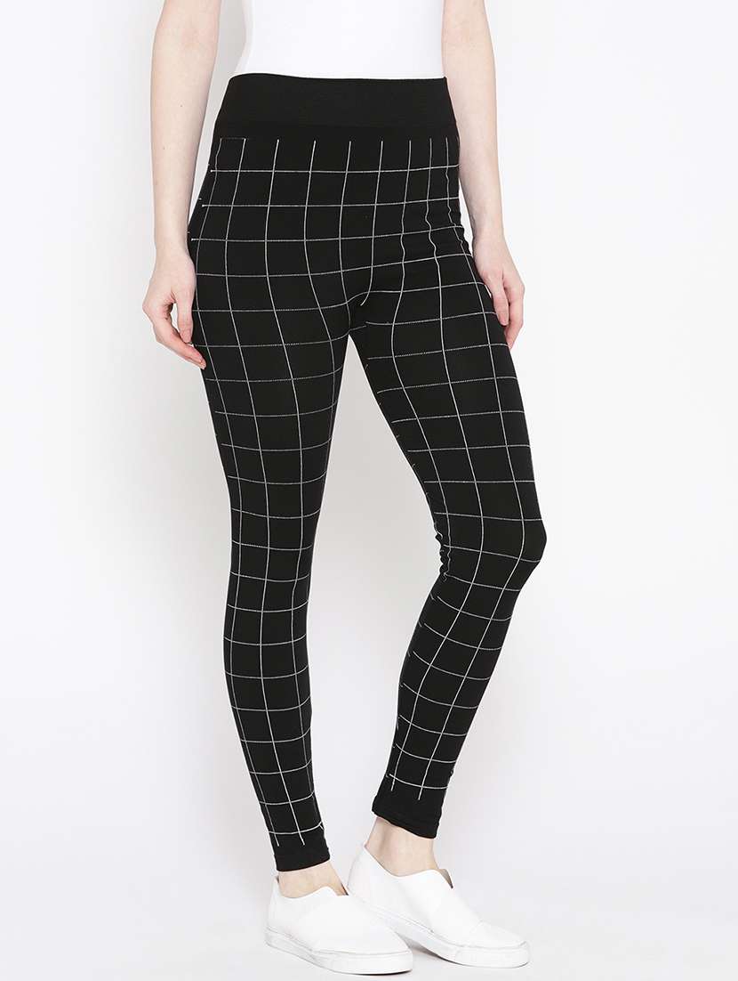 high rise checkered jegging  - 17359378 -  Standard Image - 1
