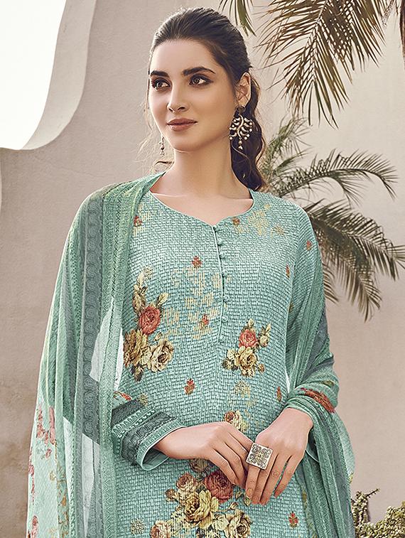 floral unstitched suit - 17359969 -  Standard Image - 1