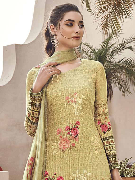 floral unstitched suit - 17359970 -  Standard Image - 1