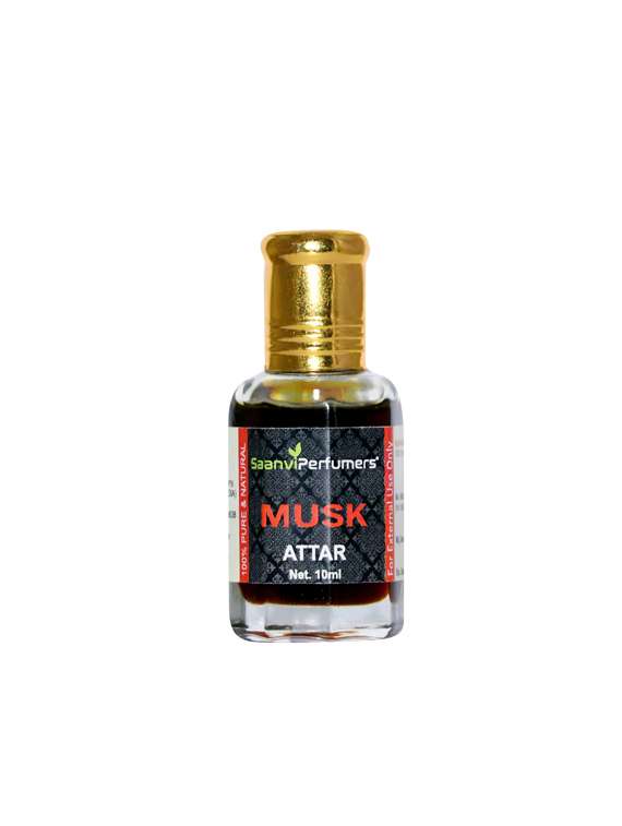 saanvi perfumers black musk roll on attar | itra | scent | fragrance oil | for men & women 100% alcohol-free (10ml) - 17360037 - Standard Image - 1