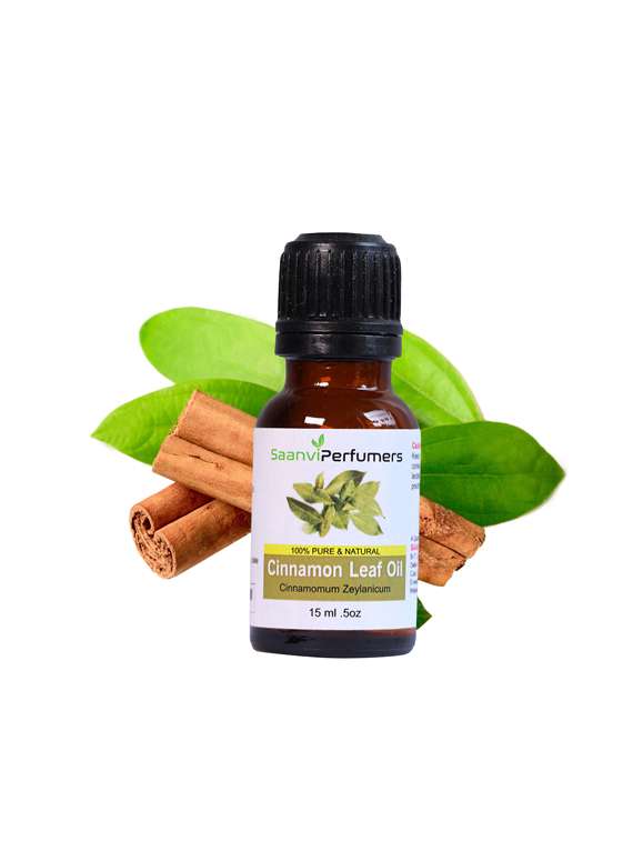 saanvi perfumers cinnamon leaf (dalchini) oil (15ml) 100% pure natural for hair, skin, face & acne