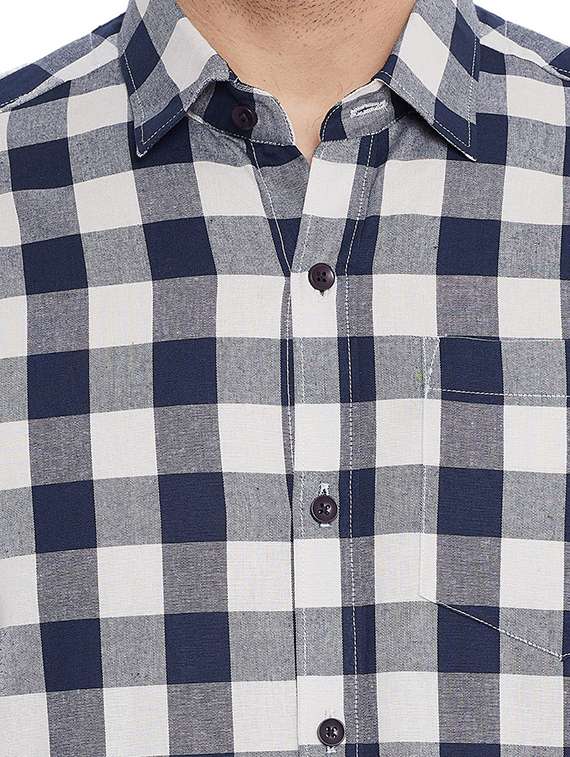 mens checks formal shirt - 17361875 - Standard Image - 4