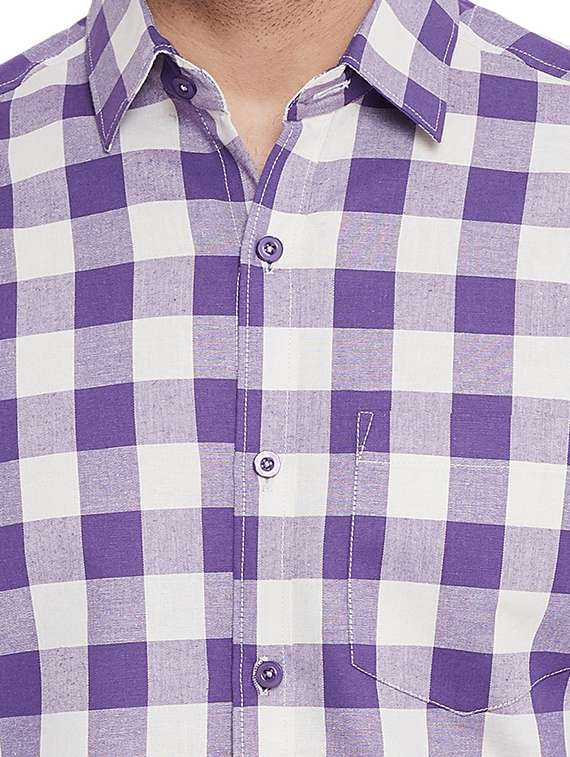 mens checks formal shirt - 17361877 - Standard Image - 4
