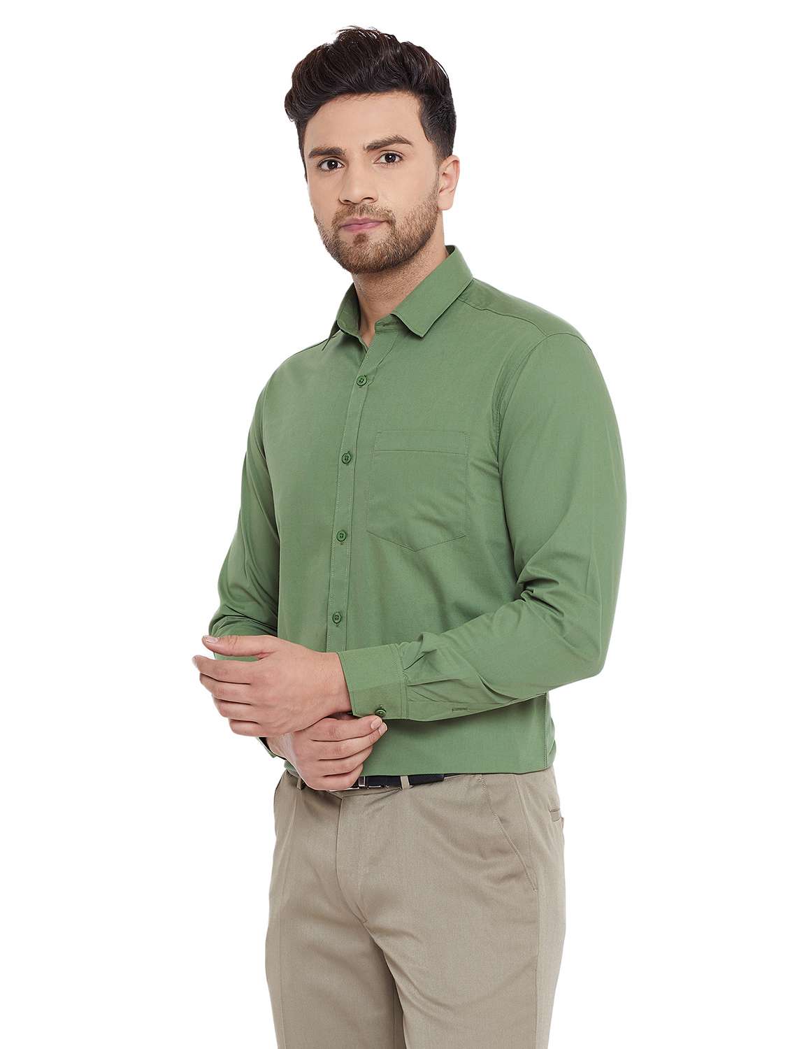 mens solids formal shirt - 17361879 - Standard Image - 1
