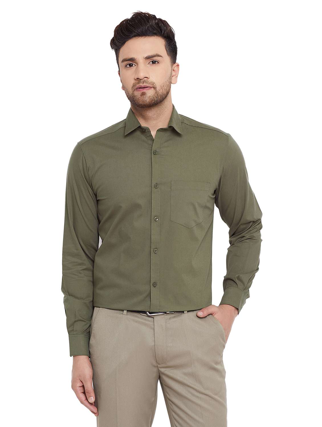 mens solids formal shirt