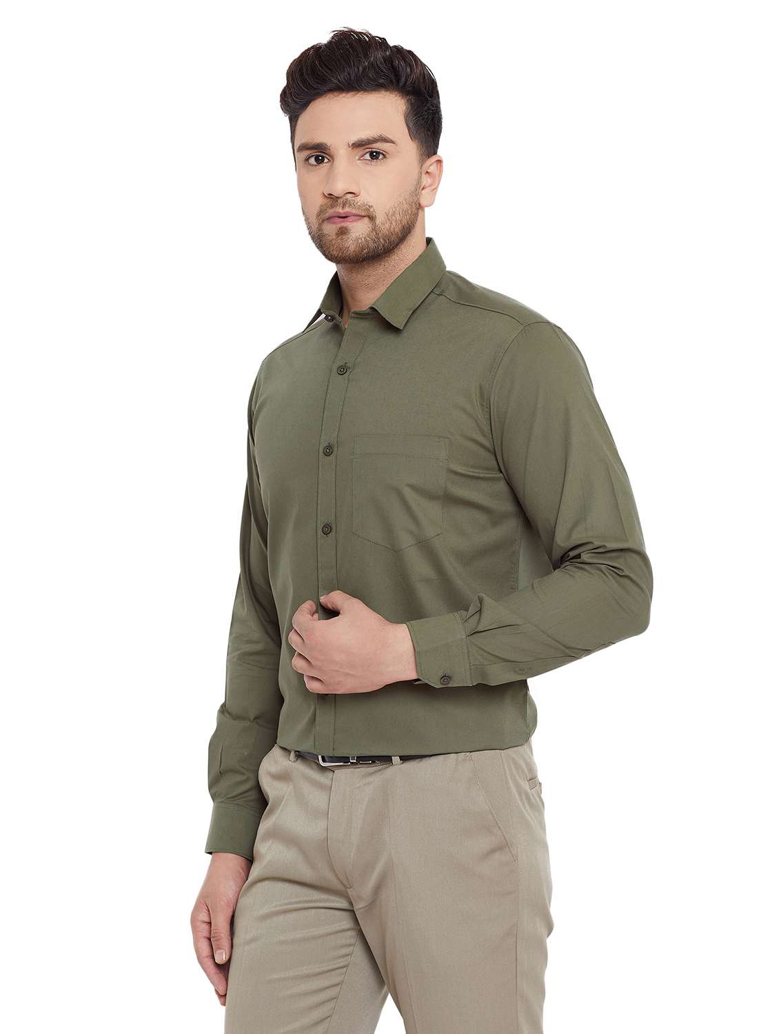 mens solids formal shirt - 17361880 - Standard Image - 1