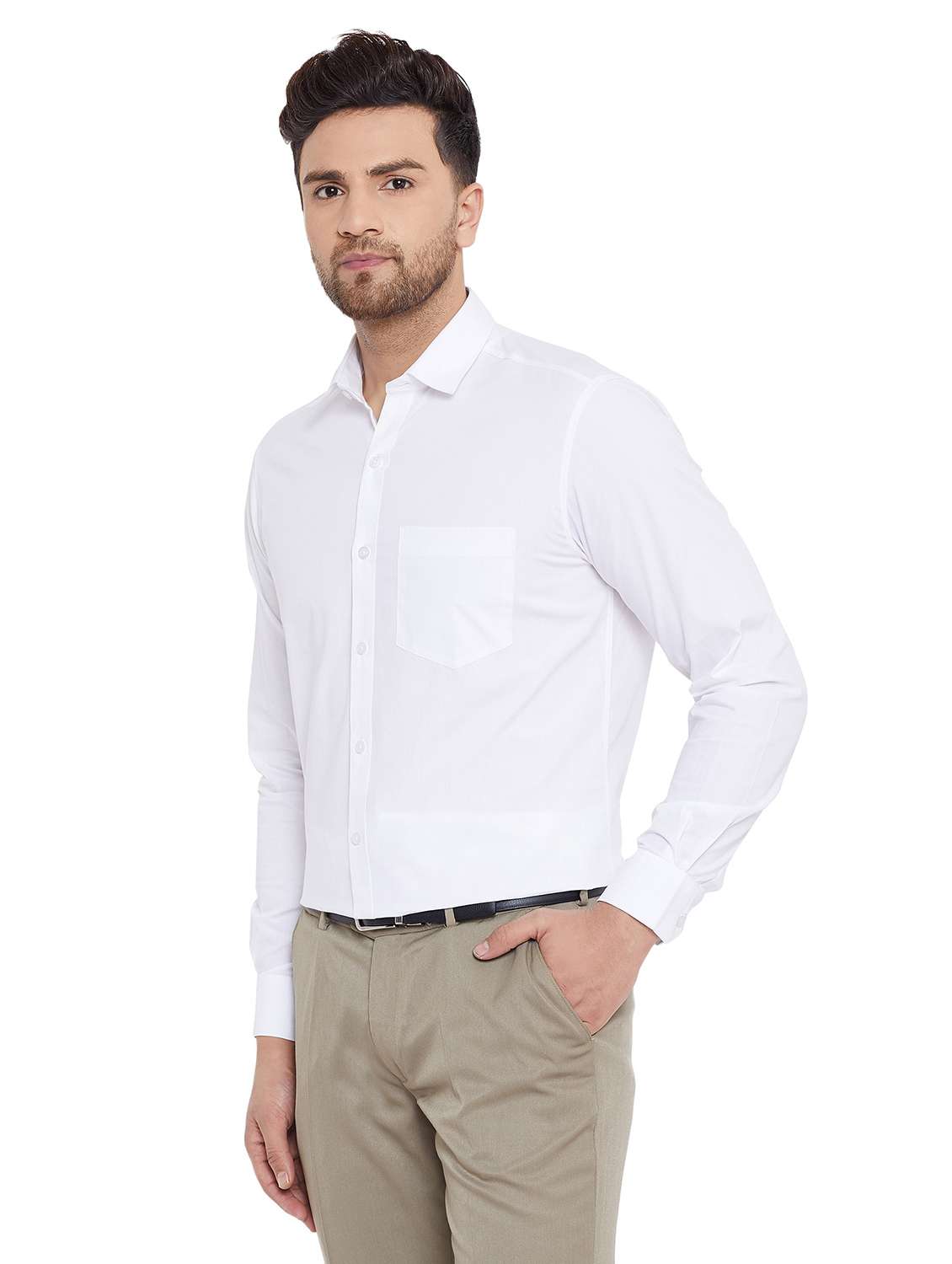mens solids formal shirt - 17361883 -  Standard Image - 1