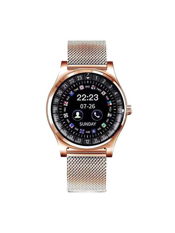 bushwick r-69 call reminder heart rate health monitoring sports bluetooth bracelet (gold)