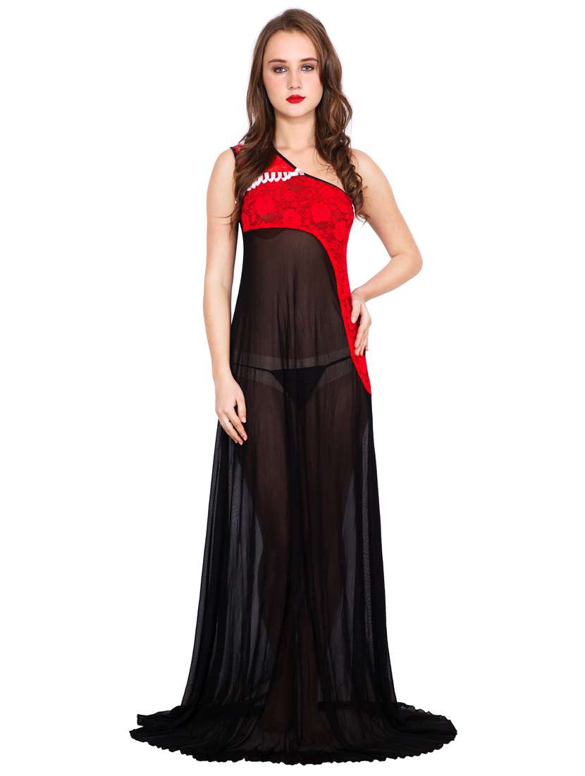 contrast detail net babydoll