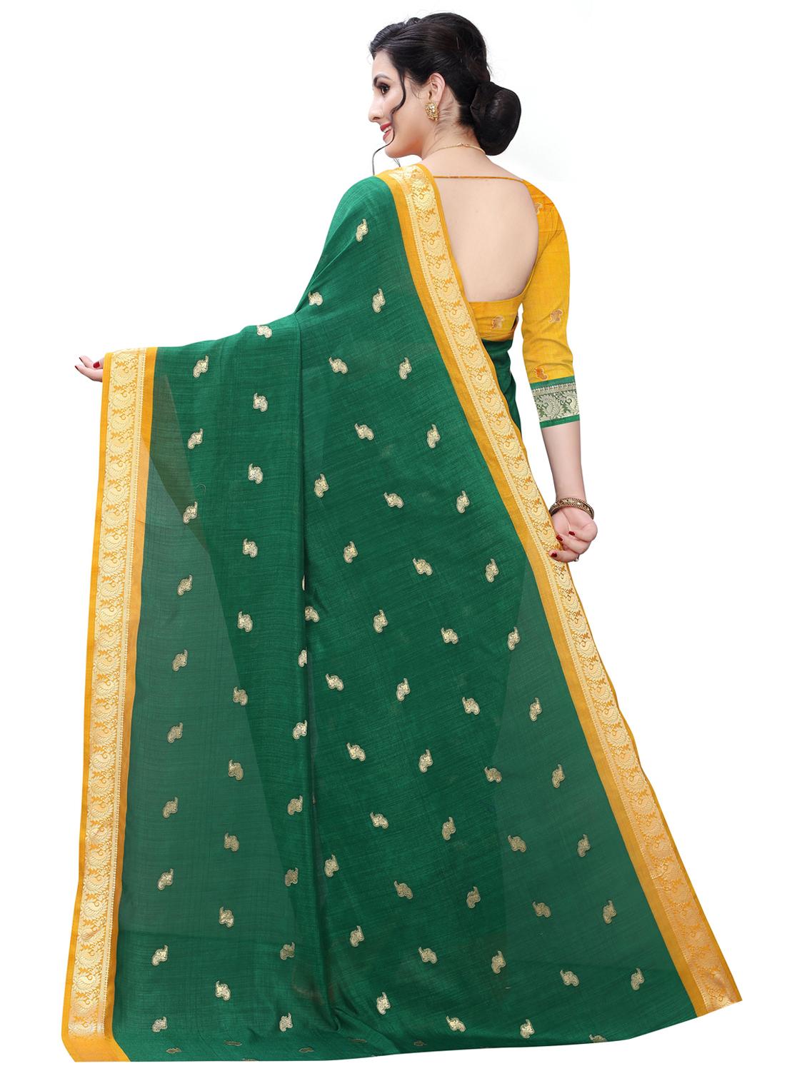 jacquard bordered saree - 17363497 - Standard Image - 1