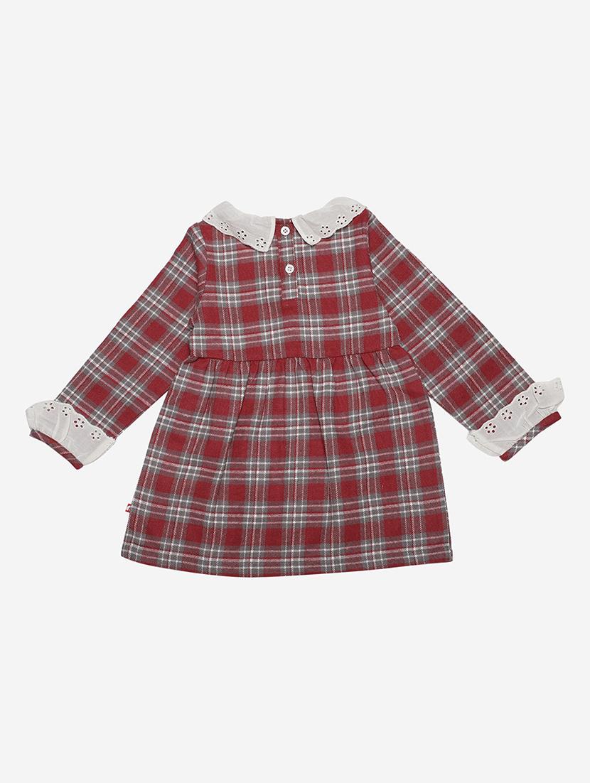 girls round neck long sleeves frock - 17364201 - Standard Image - 1
