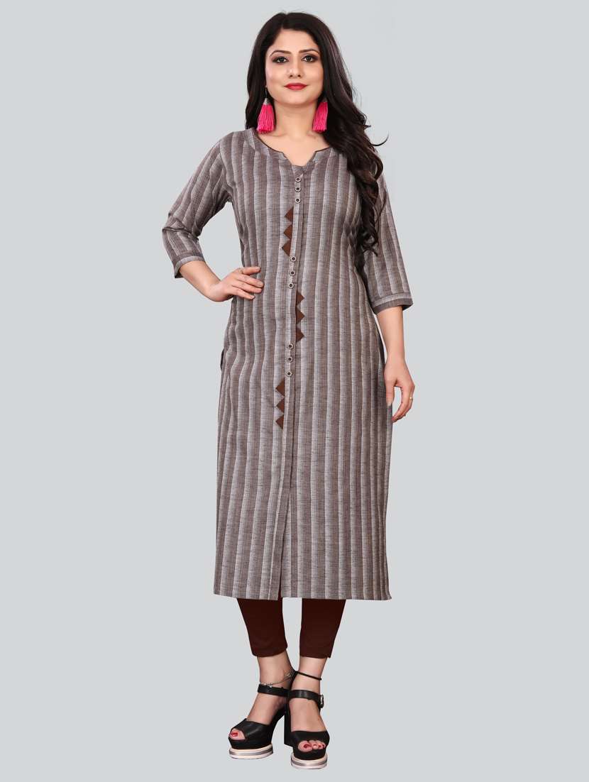 striped straight kurta