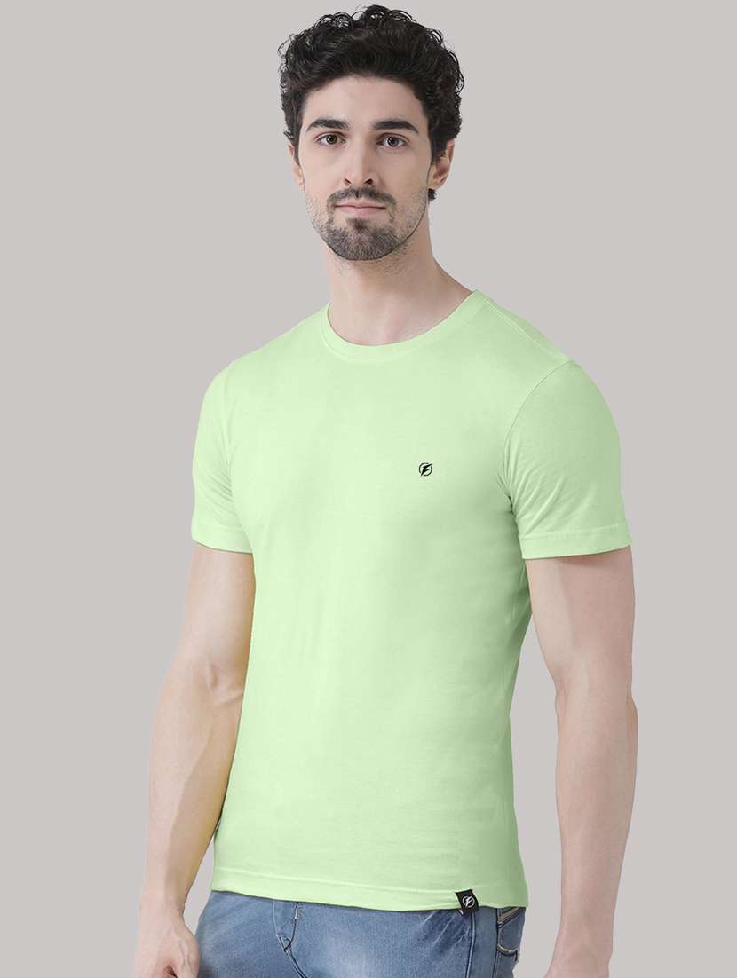 olive green solid t-shirt - 17367405 -  Standard Image - 1