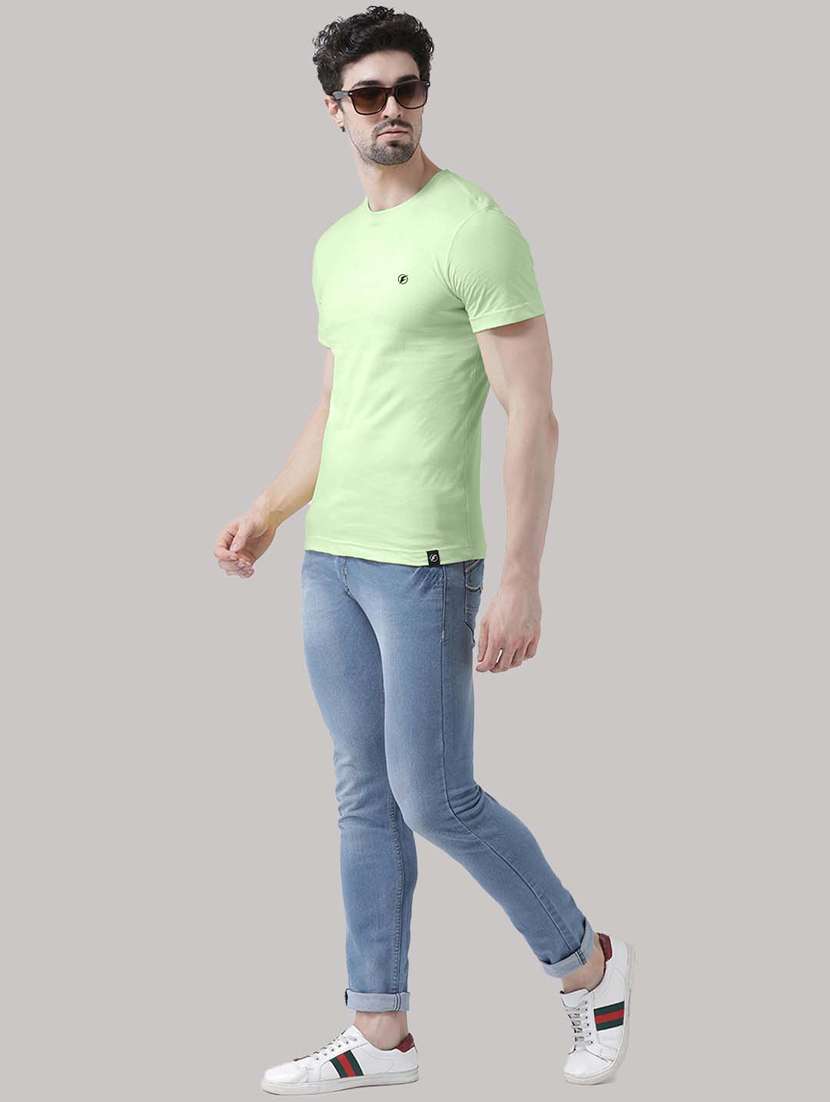 olive green solid t-shirt - 17367405 -  Standard Image - 4