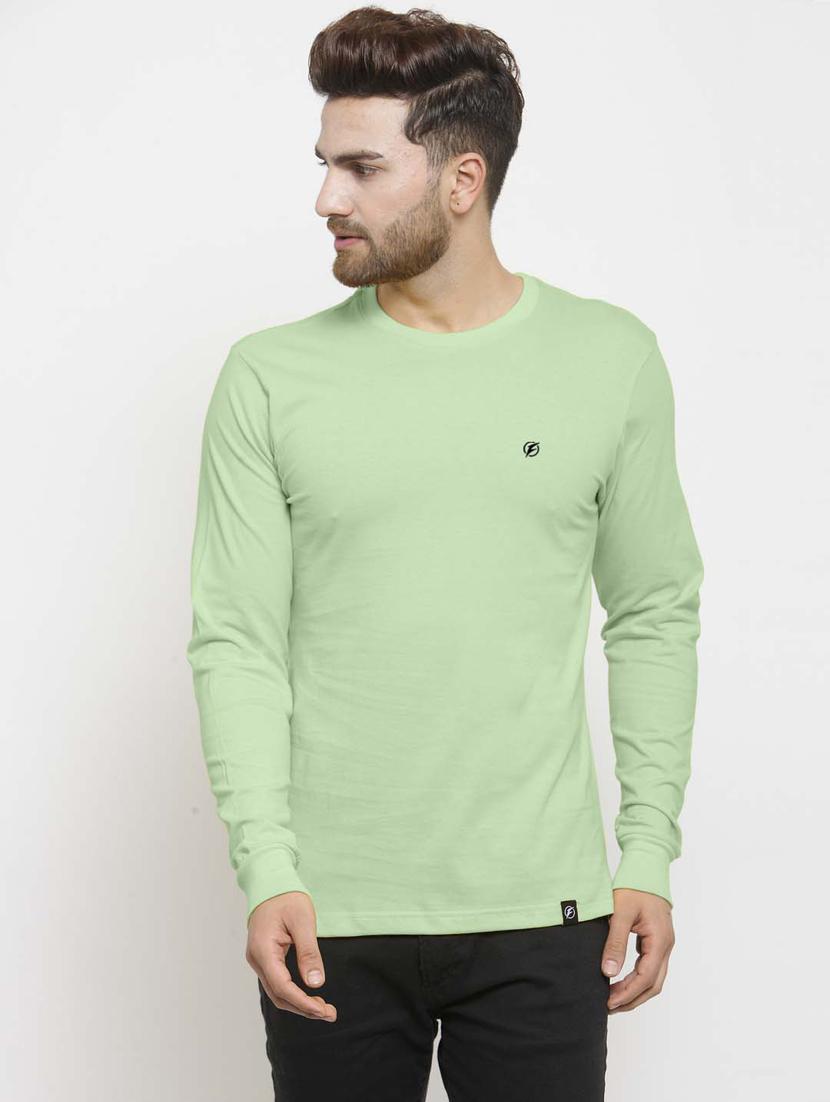 olive green solid t-shirt - 17367414 -  Zoom Image - 0