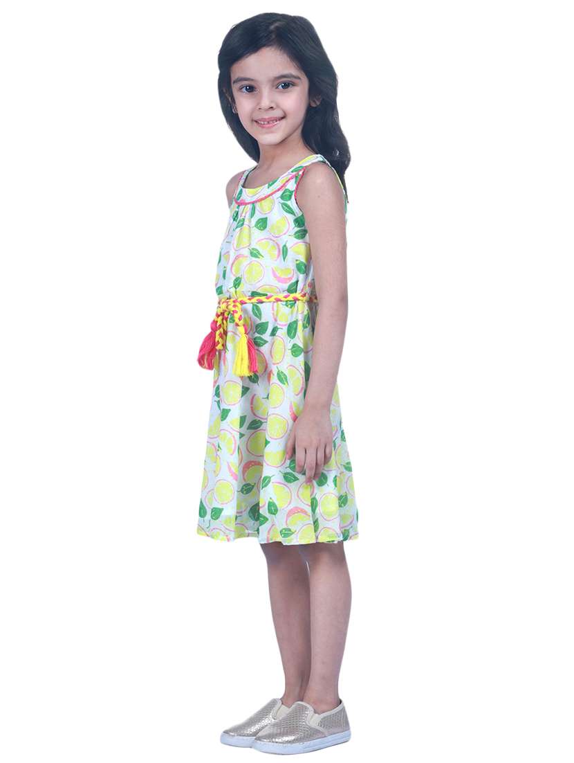 yellow cotton frock - 17367634 - Standard Image - 1