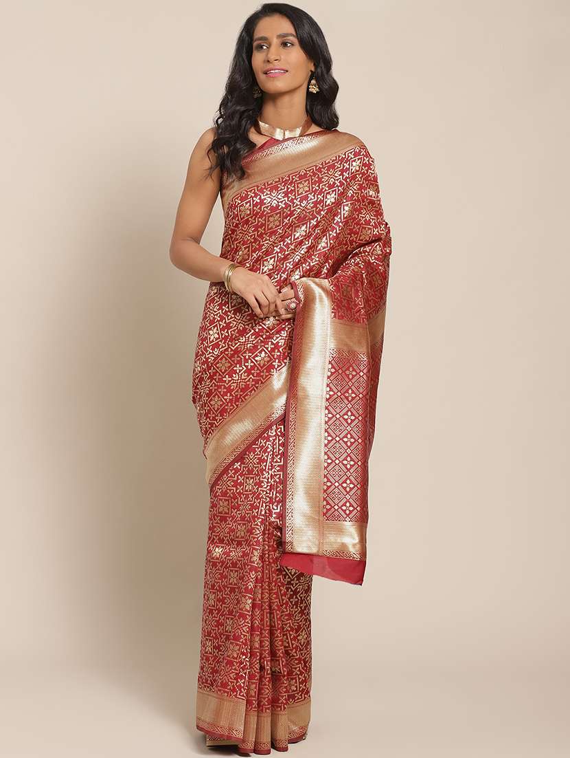 silk woven saree with blouse