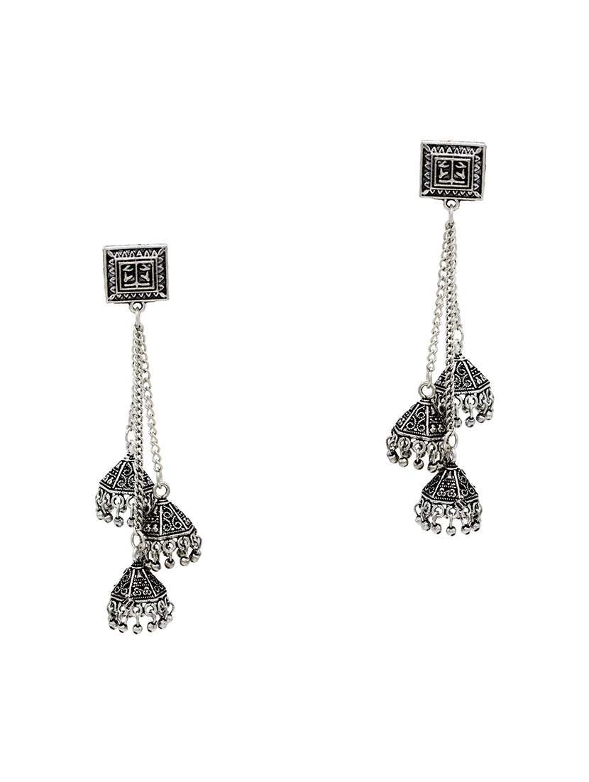 silver plated jhumka earring