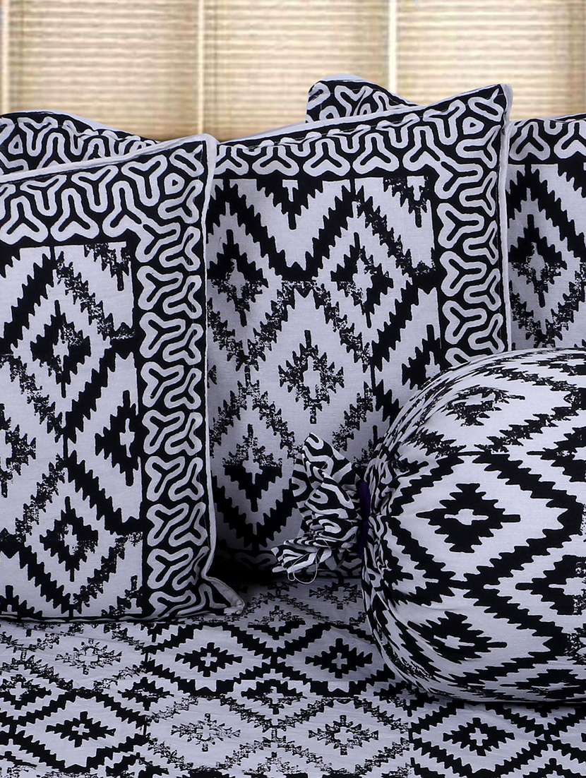  cotton printed jaipuri print diwan set (pack of 6) - 17367923 -  Standard Image - 1