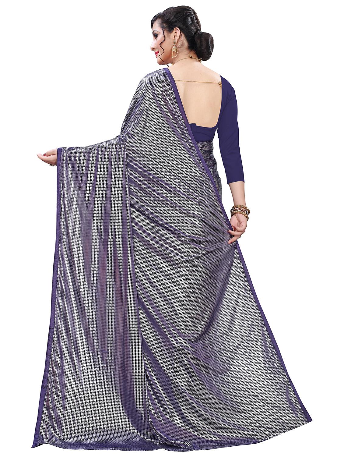 foil printed saree with blouse - 17368099 -  Standard Image - 1