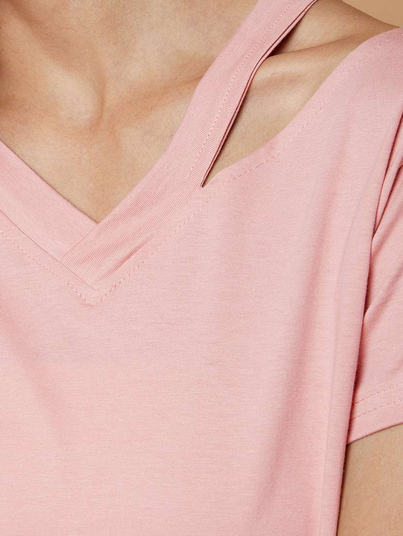 women's crop v neck top - 17368221 -  Standard Image - 4