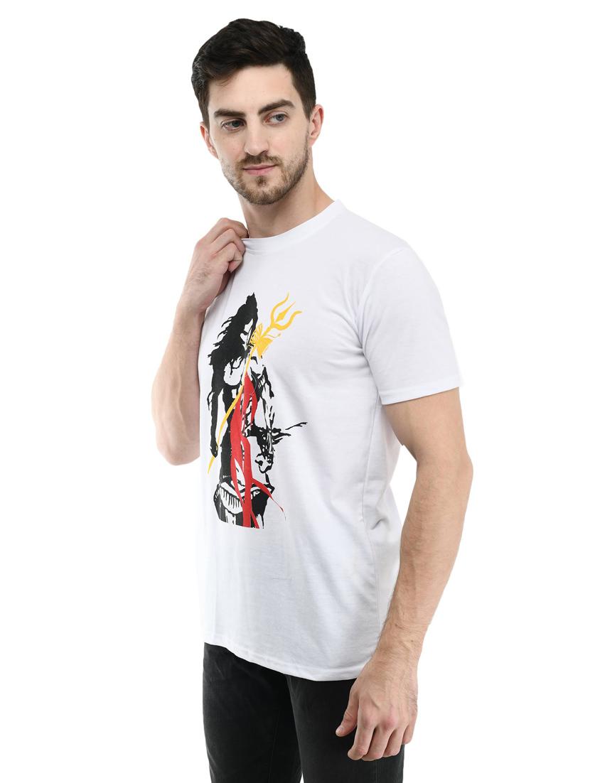 white chest print t-shirt - 17368507 -  Standard Image - 1