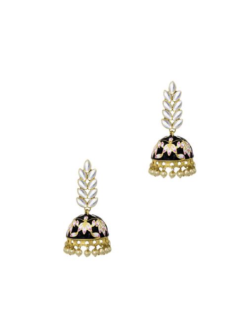 gold metal jhumka earring - 17369007 - Standard Image - 0