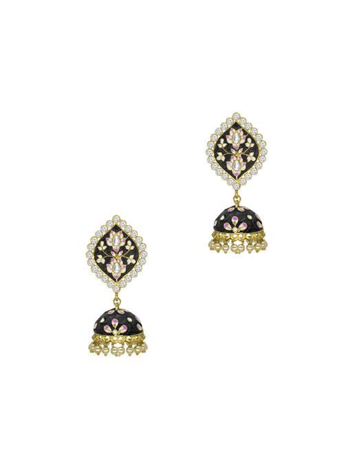 gold metal jhumka earring - 17369010 -  Standard Image - 0