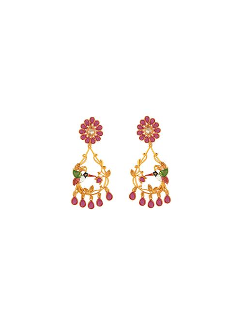 red gold copper drop earring - 17369032 -  Standard Image - 0