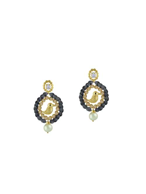 black gold brass drop earring - 17369035 -  Standard Image - 0