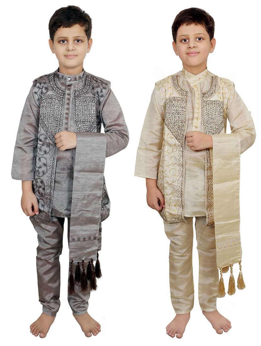 set of 2 silk kurta sets