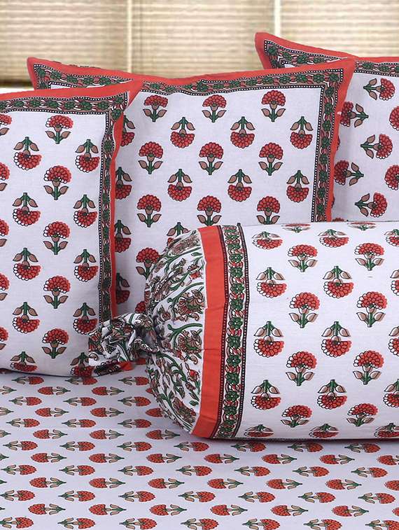   cotton jaipuri print diwan set (pack of 6) - 17369280 -  Standard Image - 1