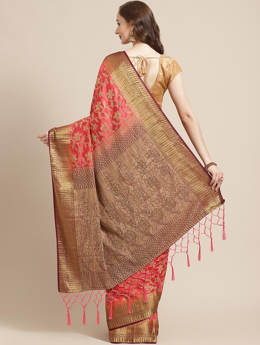 floral woven saree - 17369426 -  Standard Image - 1