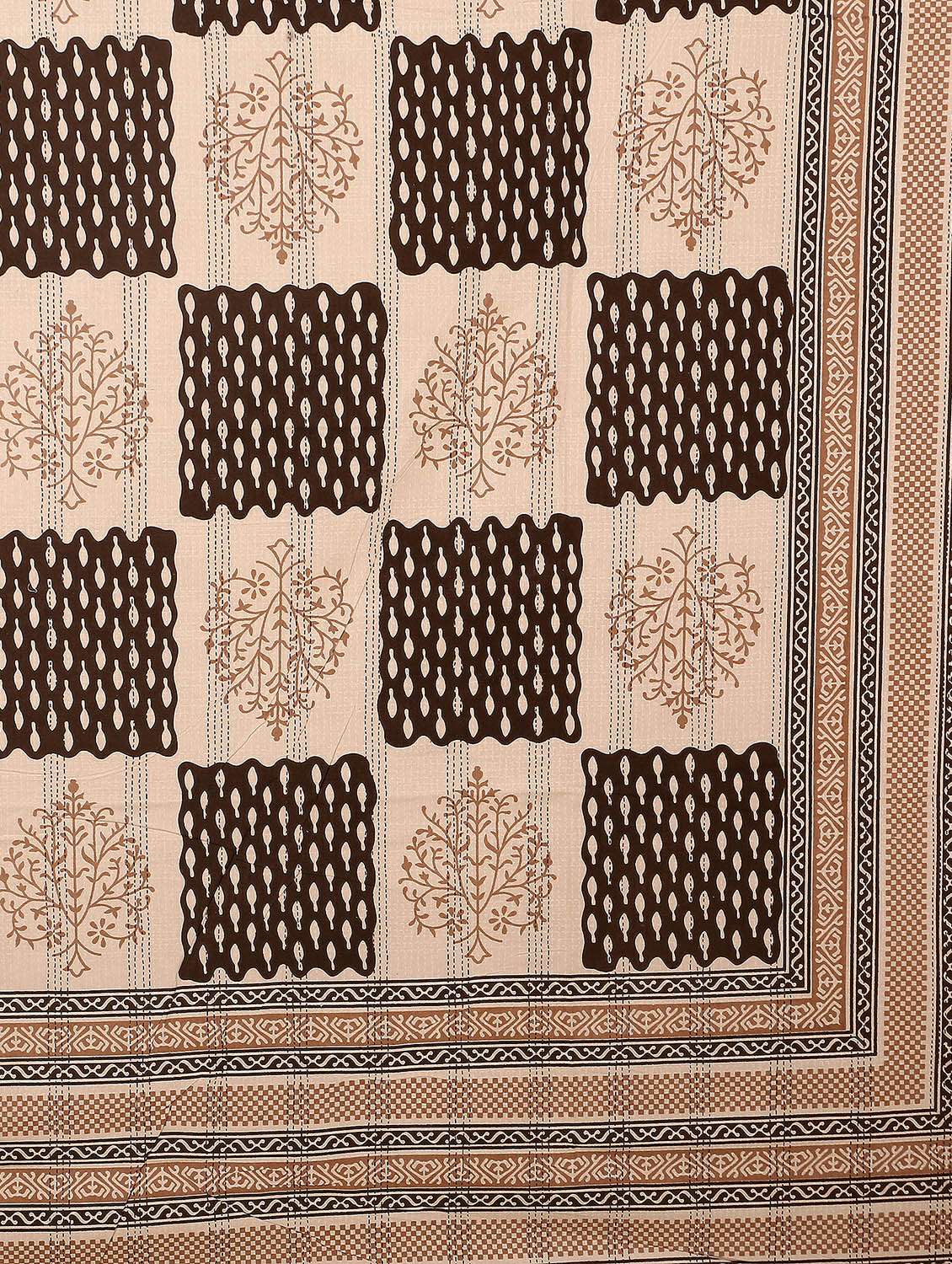  cotton kantha look jaipuri print super king size bedsheet with 2 pillow covers - 17372457 -  Standard Image - 4