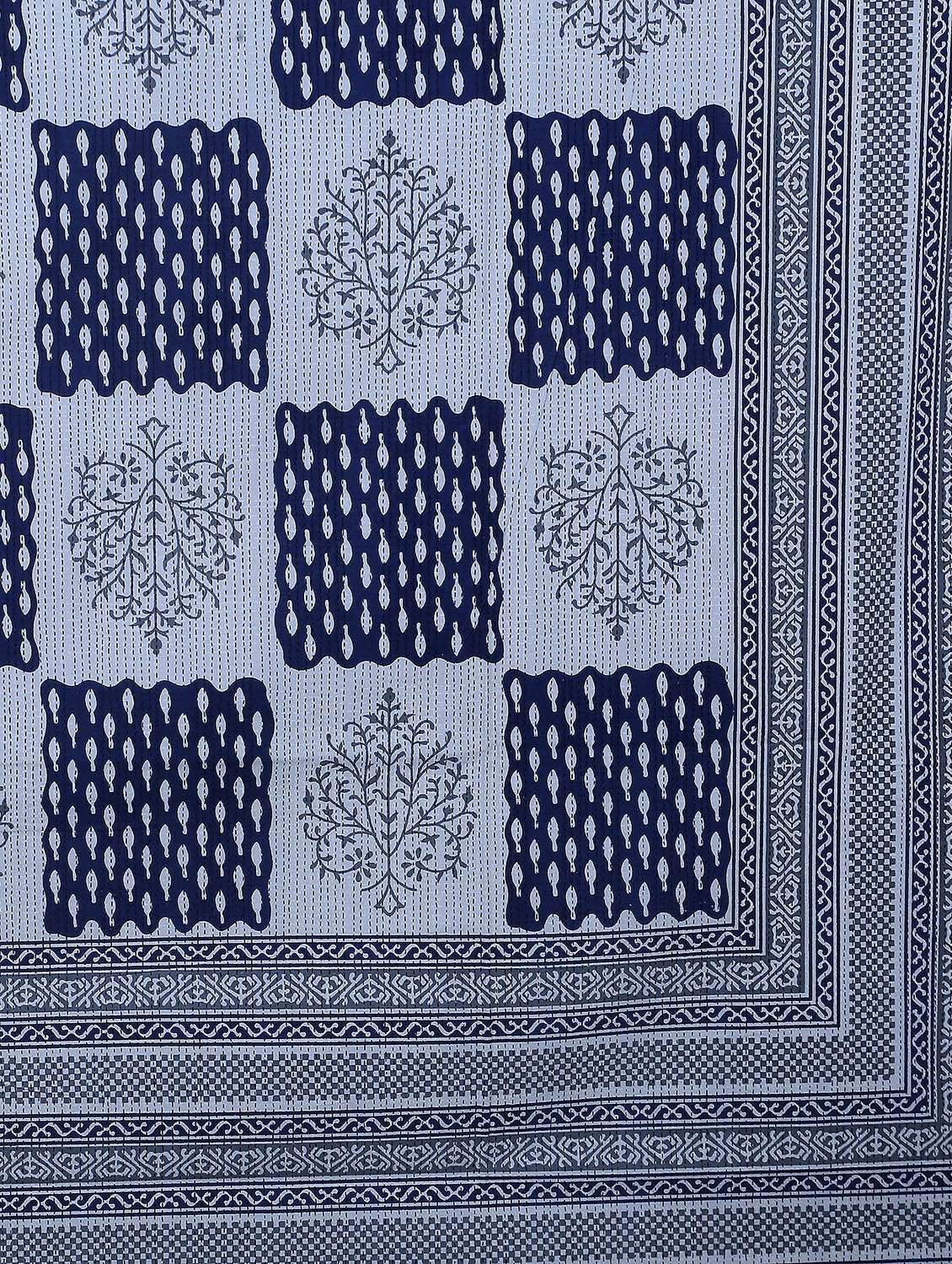  cotton kantha look jaipuri print super king size bedsheet with 2 pillow covers - 17372458 -  Standard Image - 4