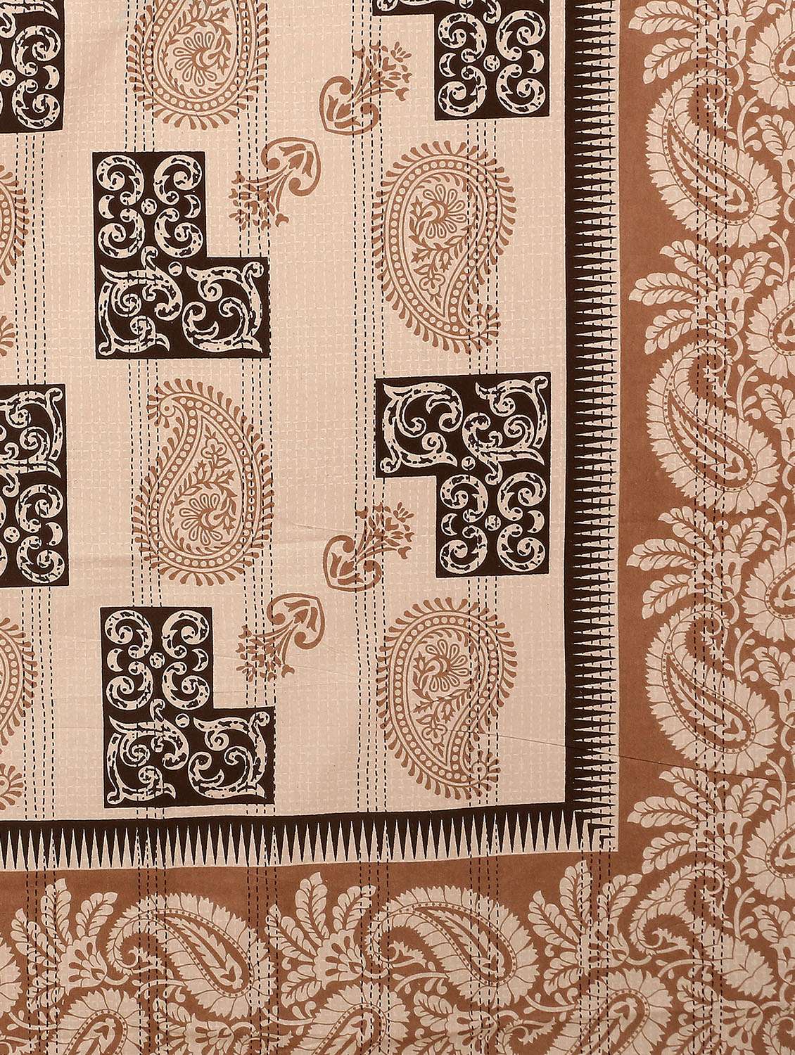  cotton kantha look jaipuri print super king size bedsheet with 2 pillow covers - 17372461 -  Standard Image - 4