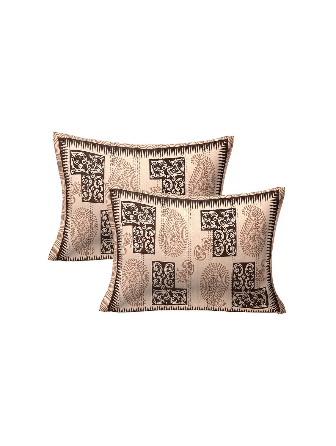  cotton kantha look jaipuri print super king size bedsheet with 2 pillow covers - 17372479 -  Standard Image - 1