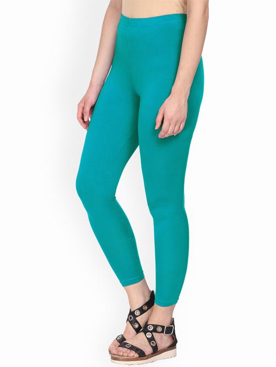 light blue hosery churidars & leggings - 17373009 - Standard Image - 1