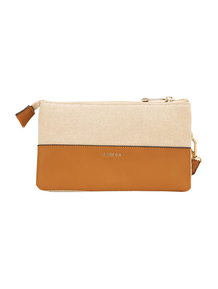 tan leatherette (pu) sling bag - 17373649 - Standard Image - 1