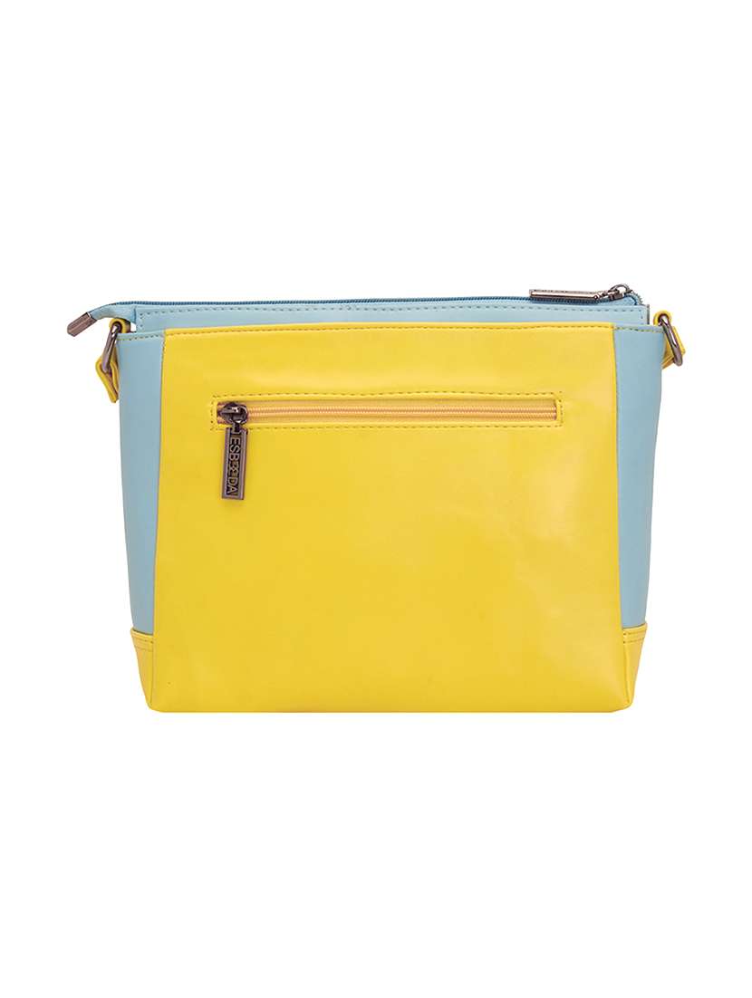 yellow leatherette (pu) sling bag - 17373654 - Standard Image - 1