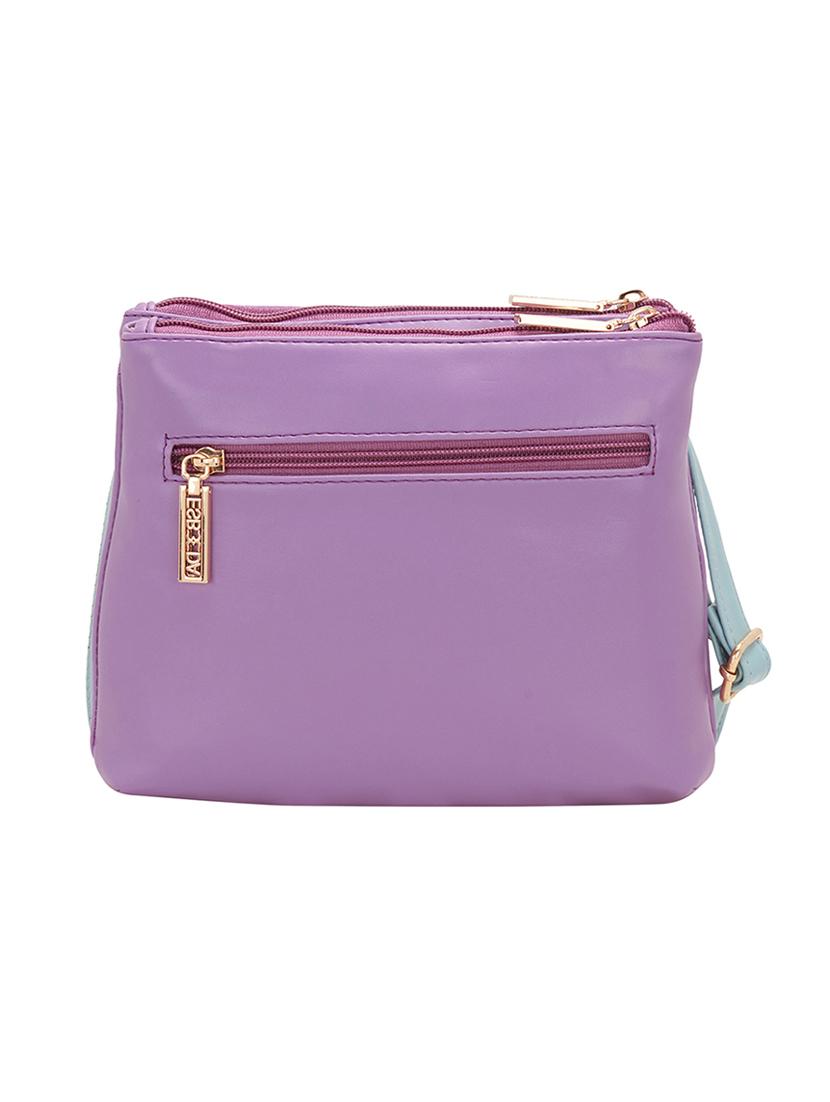 purple leatherette (pu) sling bag - 17373662 -  Standard Image - 1
