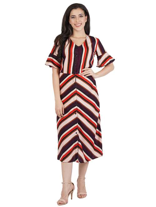 women's chevron dress - 17374508 - Standard Image - 0