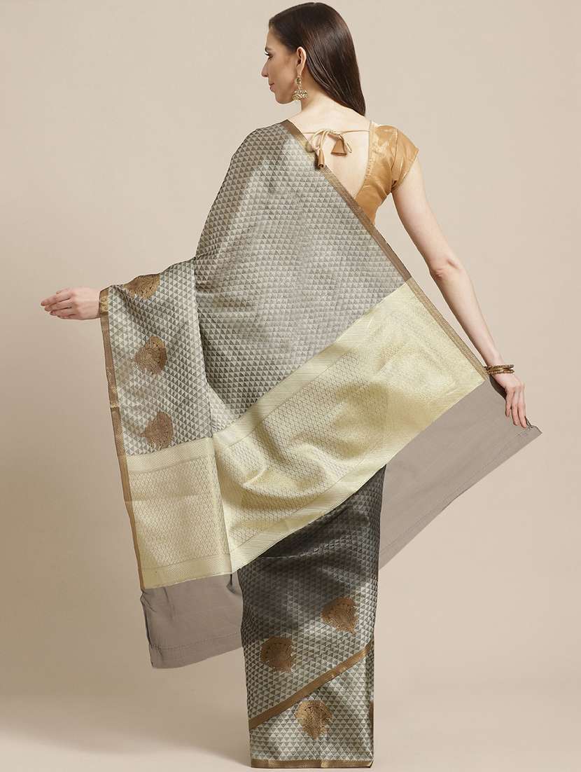 solid woven saree - 17375008 -  Standard Image - 1