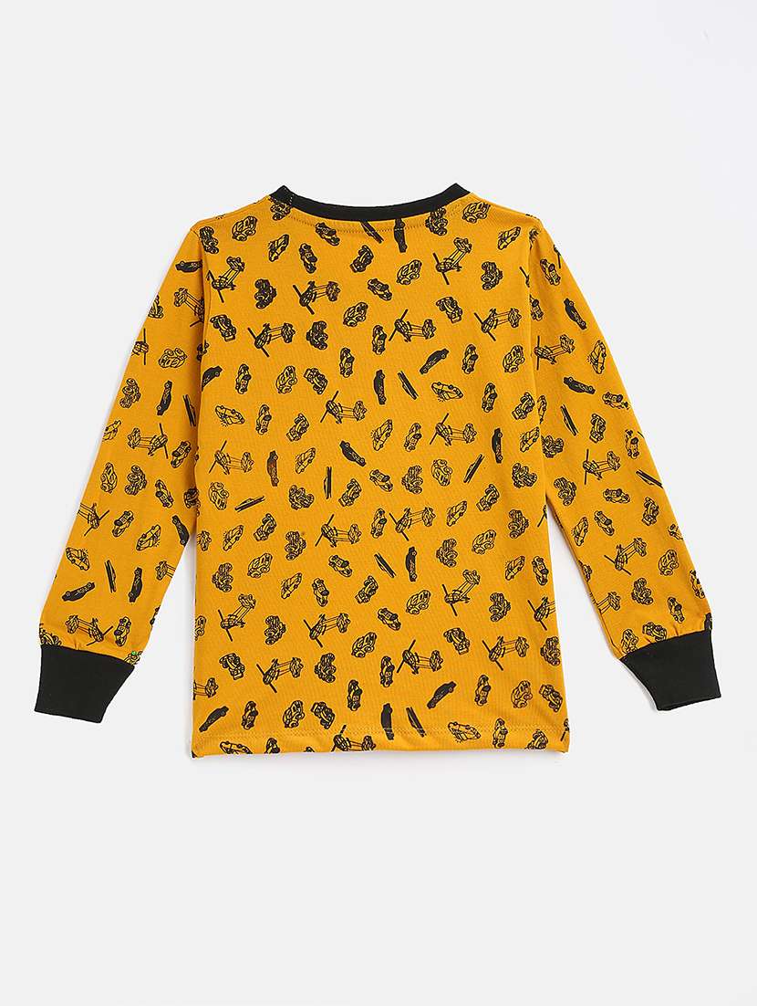 yellow printed nightwear pyjama set  - 17375359 -  Standard Image - 1